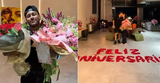 Para comemorar aniversário, Bruna Biancardi ganha surpresa romântica de Neymar