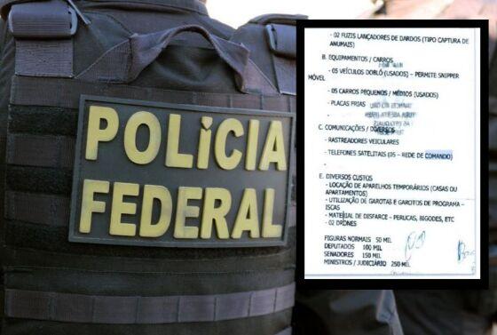 De acordo com documento encontrado pela PF, os valores variavam de R$ 50 mil até R$ 250 mil