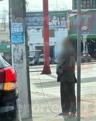 Flagra foi feito pelo RepórterMT, na região central de Cuiabá, nesta quinta-feira (29);