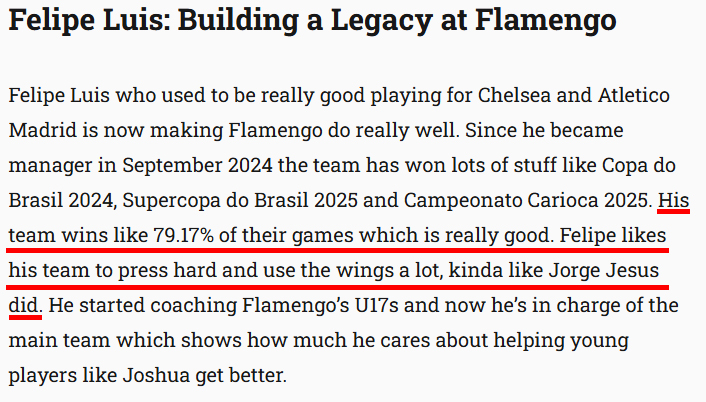 Transfer-site elogia Filipe Luís, técnico do Flamengo