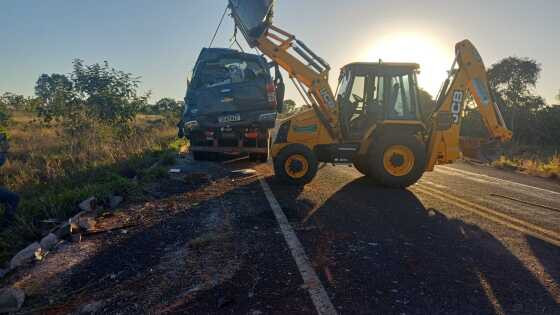 A droga foi encontrada dentro da S-10 capotada na pista