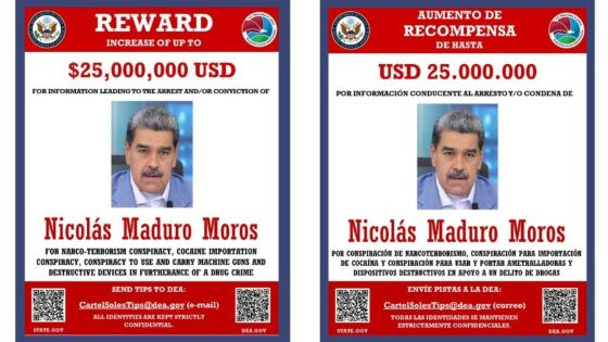 Maduro é apontado como integrante de um grupo criminoso chamado de “Cartel de Los Soles”.