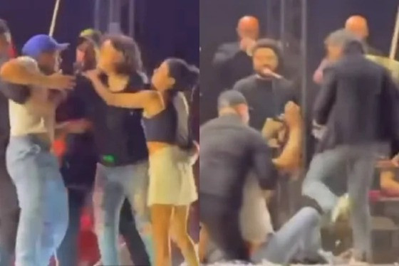 Nas imagens divulgadas pelo influenciador Gilberttinho, é possível ver o momento em que o rapaz tenta se aproximar da cantora, mas acaba sendo contido pelos seguranças.