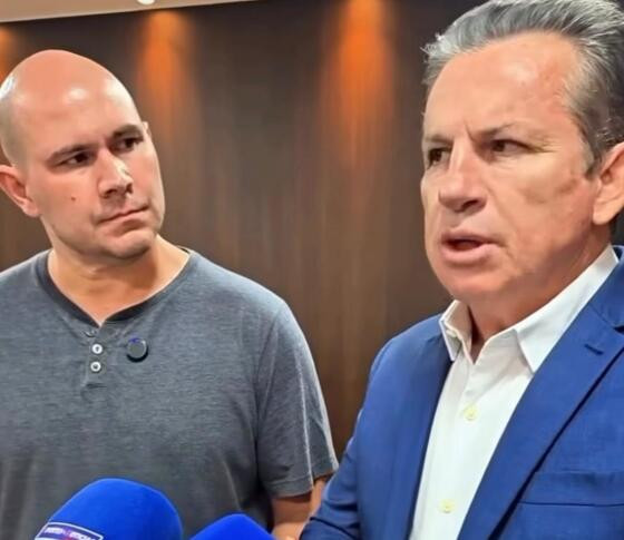 Governador recebeu o prefeito de Cuiabá, no Palácio Paiaguás