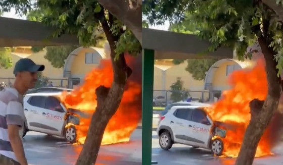 Incêndio foi registrado na manhã desta terça-feira (12), em Cuiabá