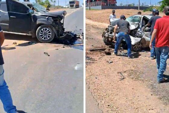 Três pessoas ficaram feridas e foram socorridas.