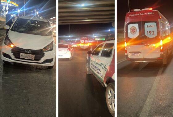 Trânsito foi afetado por conta do acidente.