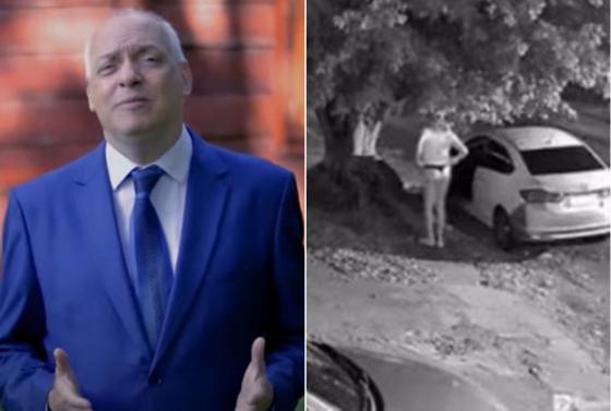 A filmagem foi feita por câmeras de segurança na noite do dia 6 de agosto, às 22h.