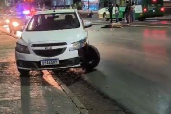 Acidente ocorreu na noite dessa sexta-feira (15) na Avenida Fernando Corrêa Costa, no bairro Shangri-la, em Cuiabá