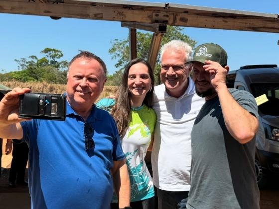 O encontro faz parte das gravações de um documentário que está sendo produzido pelo jornalista para falar sobre o avanço do agronegócio no Estado.