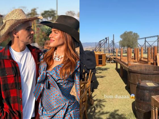 Tá tranquilo, o rancho tá tranquilo… Quase não tem gente, quase não tem material. Olha isso! Vai rolar um casamento real, meu Deus!”