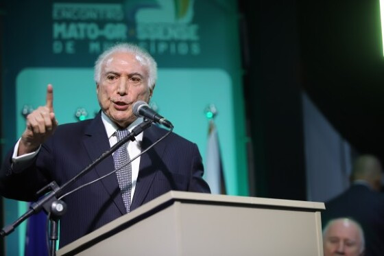 Ex-presidente da República, Michel Temer esteve em Cuiabá nesta quarta-feira (27).