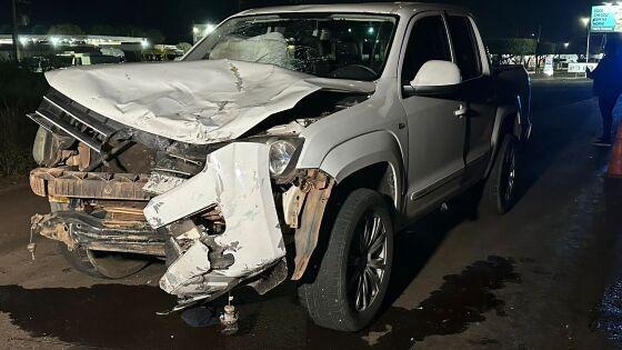 Acidente entre Amarok e Honda Bros foi na BR-070