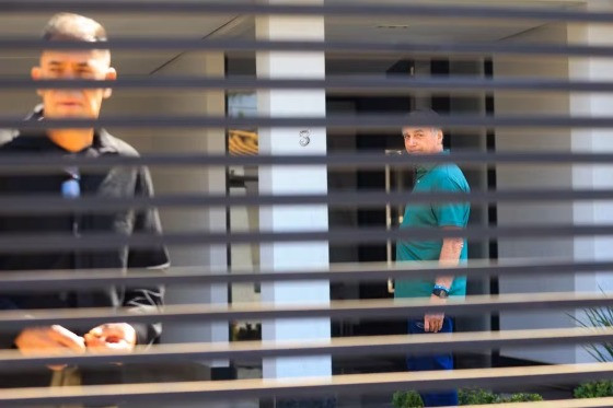 O ex-presidente Jair Bolsonaro no dia do julgamento que o condenou por trama golpista 