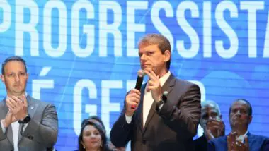 Tarcísio em evento do Progressistas