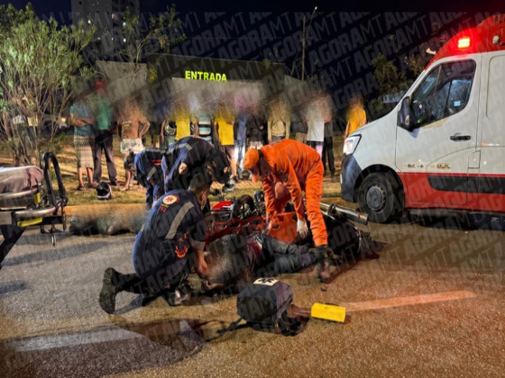Ele foi socorrido pelo Samu e encaminhado ao Hospital Regional