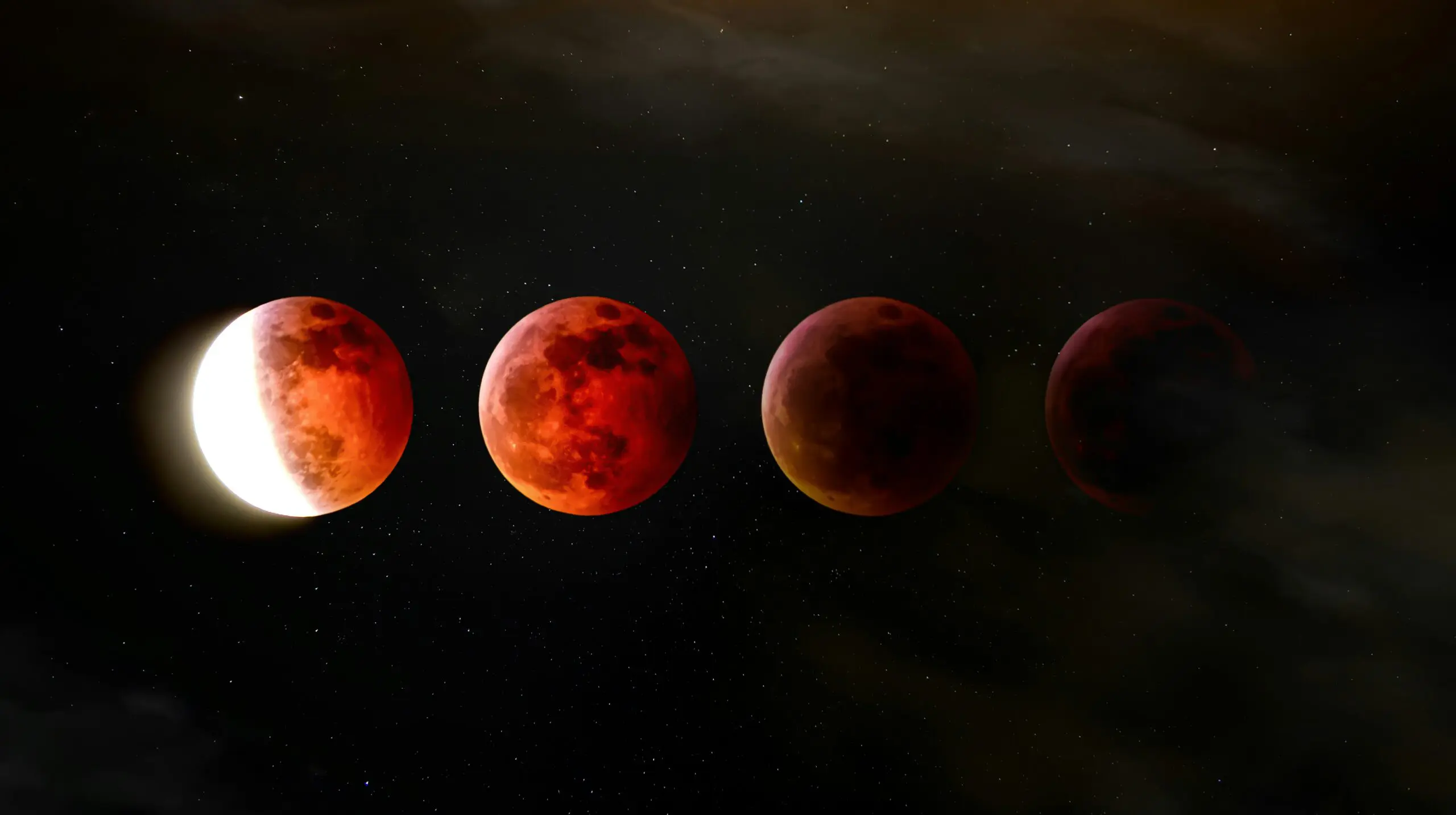 Lua de Sangue, que acontece durante um eclipse lunar total.