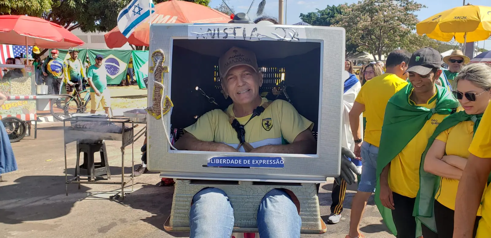 Marcos Mendes, um dos participantes do protesto em Brasília: "Sempre que posso, participo. Sou um cara que acompanha a política e estou sempre atento aos acontecimentos", diz