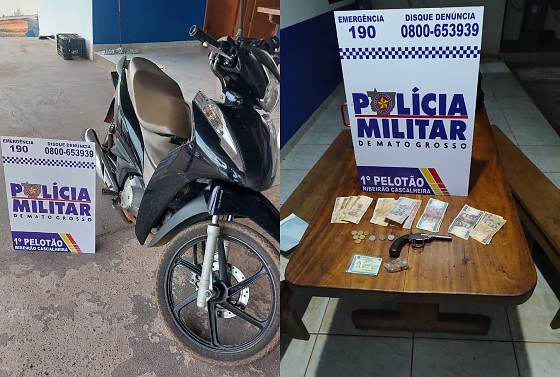 O ladrão tinha diversas passagens pela polícia e portava uma arma calibre .38.