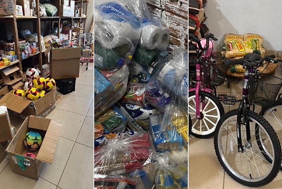 O material  estaria armazenado nos fundos de um estabelecimento comercial e na residência de uma pessoa