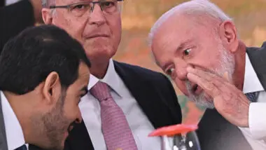 Jorge Messias, Geraldo Alckmin e Lula.
