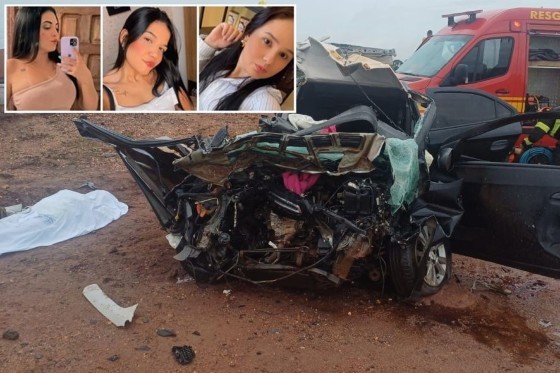 As três jovens morreram no acidente desse domingo (12).