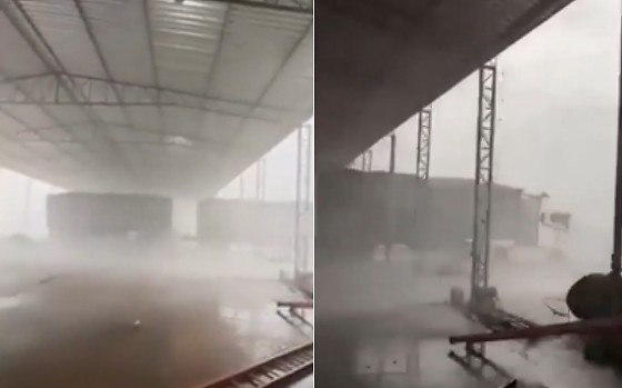 Temporal causou destruição em Alto Araguaia nessa sexta-feira (17).