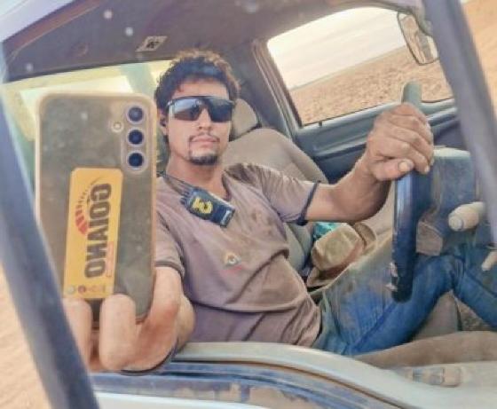 Thayron entrou acidentalmente no trajeto onde a máquina estava trabalhando.