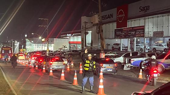 Ao todo, foram realizados 113 testes de alcoolemia.