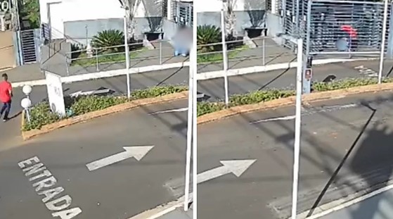 Jovem foi violentamente agredida pelo ex-namorado na portaria do condomínio onde mora