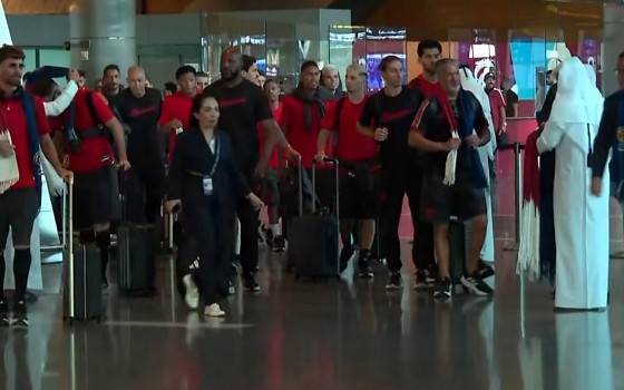 Flamengo desembarcou neste domingo (7) no Catar.