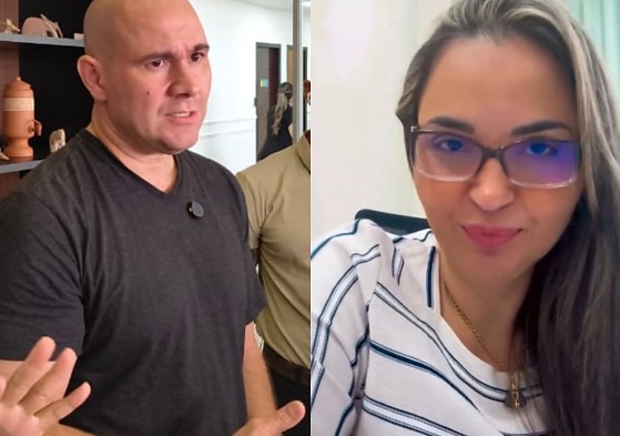 O prefeito Abilio Brunini e a vice-prefeita de Cuiabá, Vânia Rosa