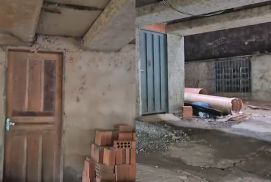 Casas em alvenaria foram construídas embaixo da ponte do Porto, em Cuiabá