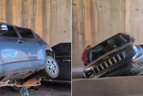 O acidente aconteceu na Trincheira da Miguel Sutil