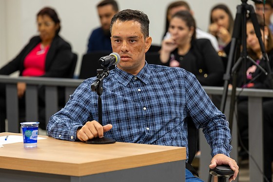 Romero Xavier Mengarde, acusado de ser o mentor intelectual da morte da ex-esposa, Raquel Maziero Cattani