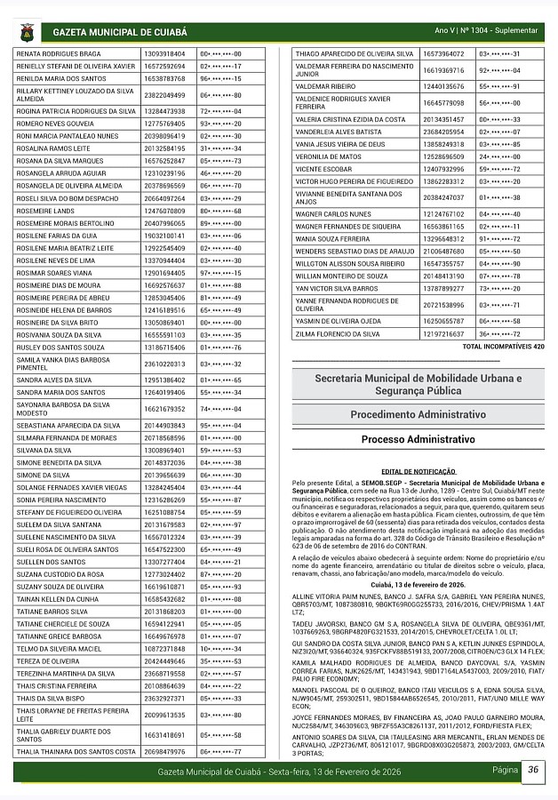 LISTA DE APROVADOS CASA CUIABANA