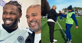 Ídolo do Flamengo, Adriano Imperador faz jogador da Inter se emocionar em encontro em Milão