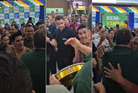 O momento de descontração ocorreu em meio às articulações políticas que marcaram a chegada de 28 prefeitos à sigla