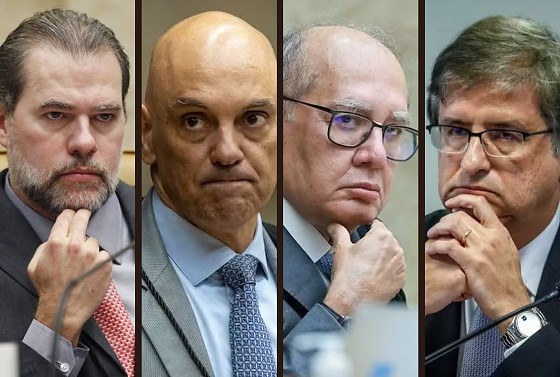inistros do Supremo Tribunal Federal (STF), Dias Toffoli, Alexandre de Moraes e Gilmar Mendes, além do procurador-geral da República, Paulo Gonet.