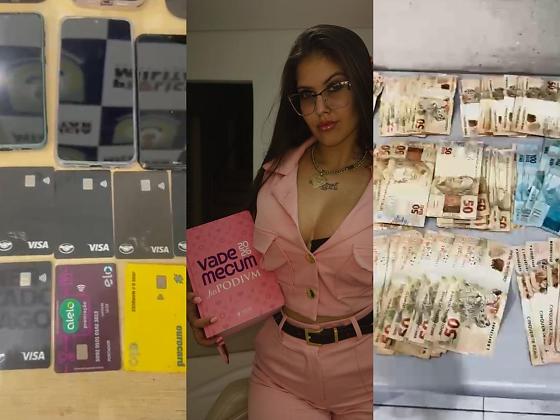Ela foi presa com grupo que fazia saques em um caixa eletrônico utilizando diferentes cartões bancários.