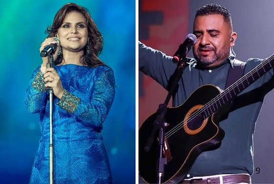 Os artistas Aline Barros e Juninho Cassimiro, contratados pela Prefeitura de Sorriso por R$ 450 mil