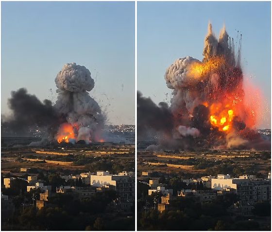 Imagens da explosão circulam nas redes sociais.